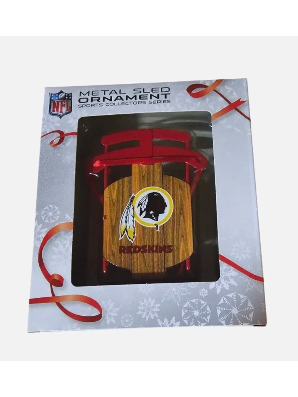 Washington Redskins Metal Sled Ornament Sports Collector Series NFL Football New